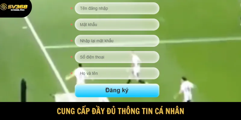 Cung cấp đầy đủ thông tin cá nhân